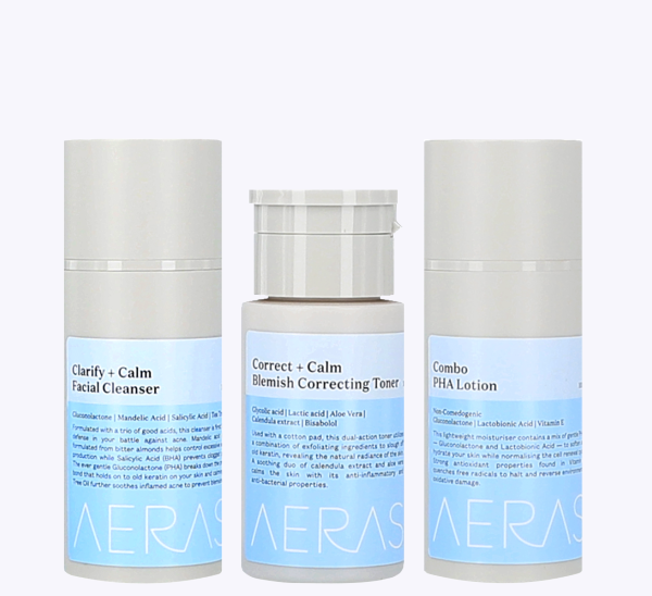 Skincare set hydrating acne asian